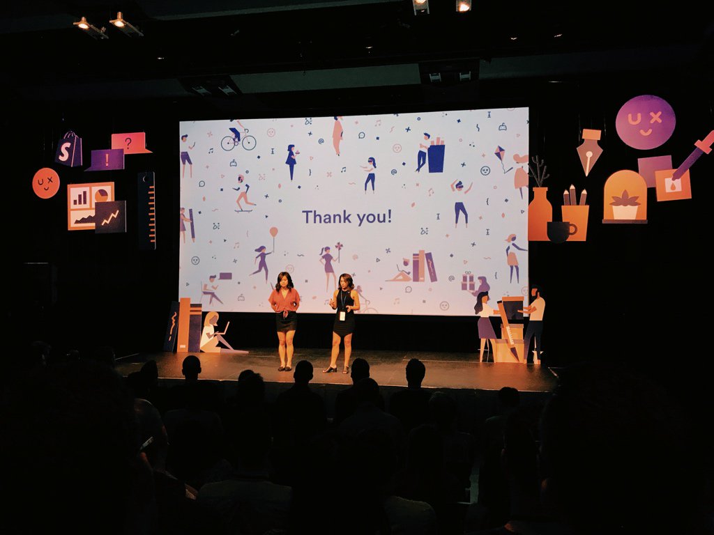 Day 1 of the @ShopifyUX Summit was incredible. I’m so lucky to be working with all of these talented people. 😇👏