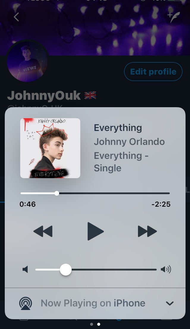 johnnyO_UK's tweet photo. Love this song so much it's amazing #everything #everythingatmidnight @johnnyorlando https://t.co/ztx4XqMeuT