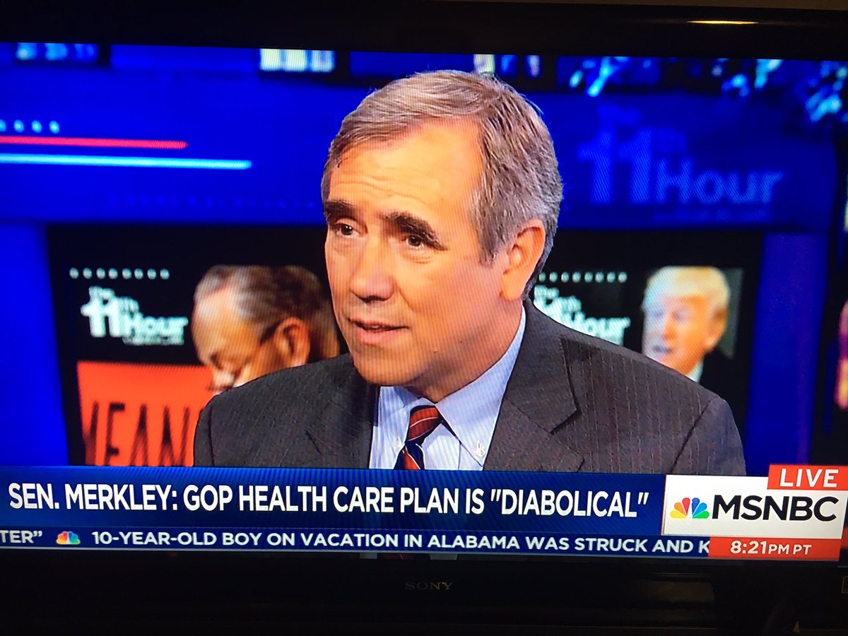 TC_HealthPolicy's tweet photo. Prominent voice on #HealthcareBill &amp; champion #forNurses @SenJeffMerkley calls SenateBill worse than Houses @11thHour @SenateDems @RNAction https://t.co/v5MEYz9tne