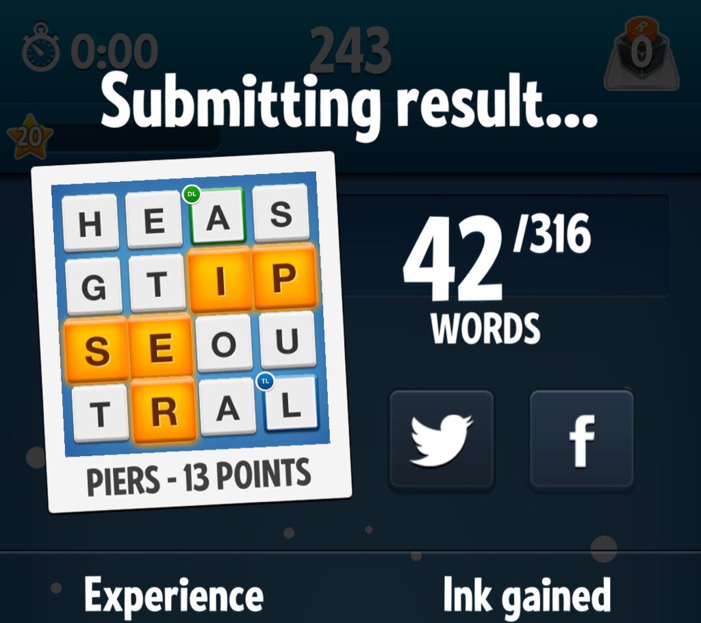 m0_net's tweet photo. PIERS was my best word. Challenge me https://t.co/xl6LGR4W3y