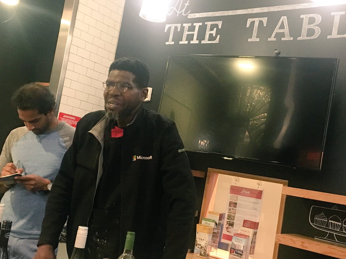 AdventureCkr's tweet photo. Thanks @GiveSafe for a Delicious and eye opening dinner @pike_place #AtriumKitchen great cooking Michael! https://t.co/bh2MaRo8M6