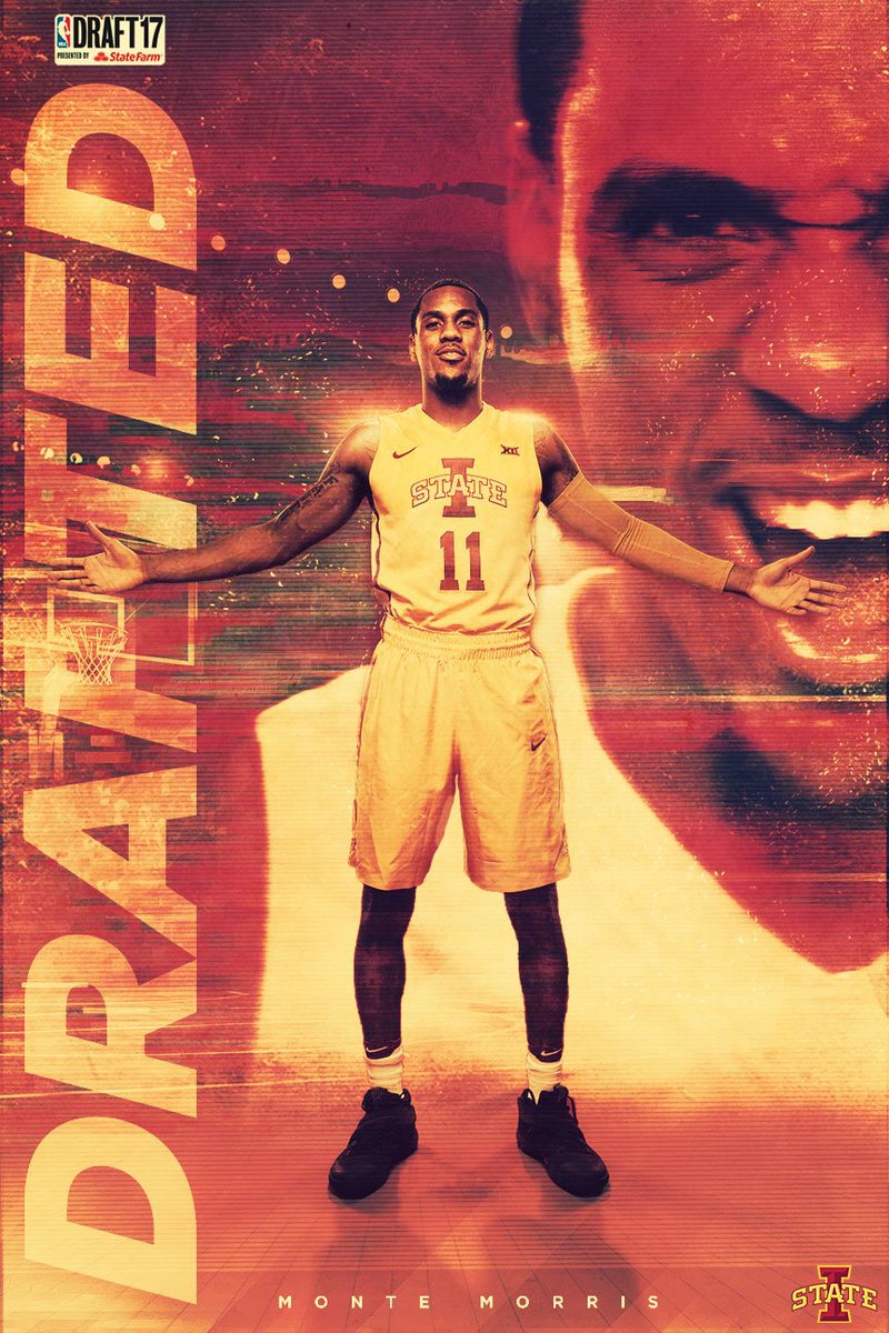 CycloneATH's tweet image. DRAFTED. 

Congrats to the newest @nuggets player, @MonteMorris11! #cyclONEnation 🌪🏀