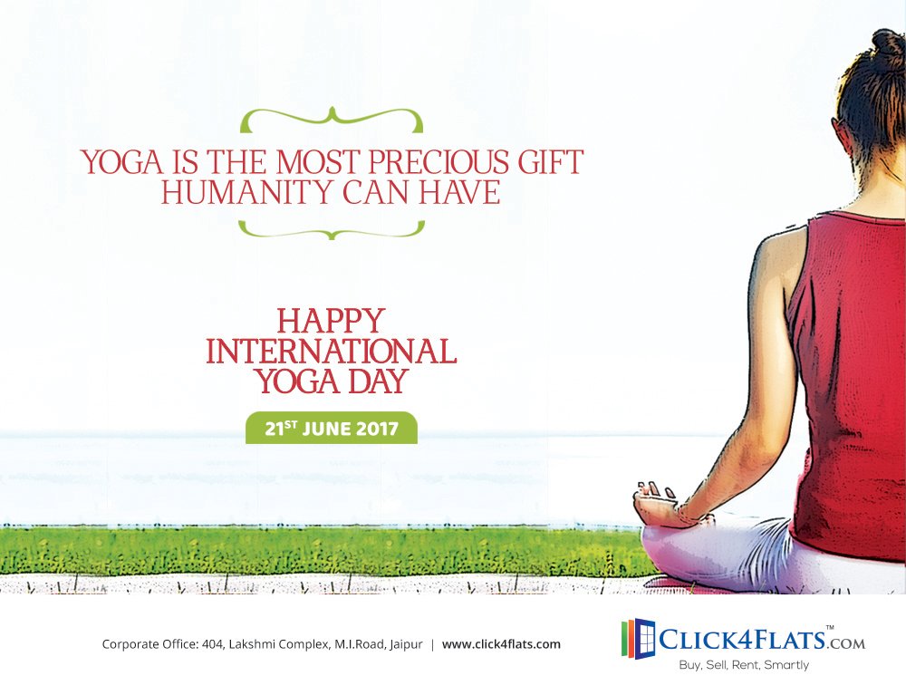 Click4Flats's tweet photo. A "Calm Mind" is a "Healthy Mind"
and a "Healthy Mind" is a "Healthy Individual".
#InternationalYogaDay #Yoga #Home #Jaipur #Click4flats https://t.co/gBGIC7Bz7z