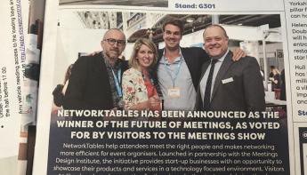 Events_NL's tweet photo. #NetworkTables wint Future of Meetings Award https://t.co/285MSL9fXZ @networktables #events_nl https://t.co/GkIpkGLJuY
