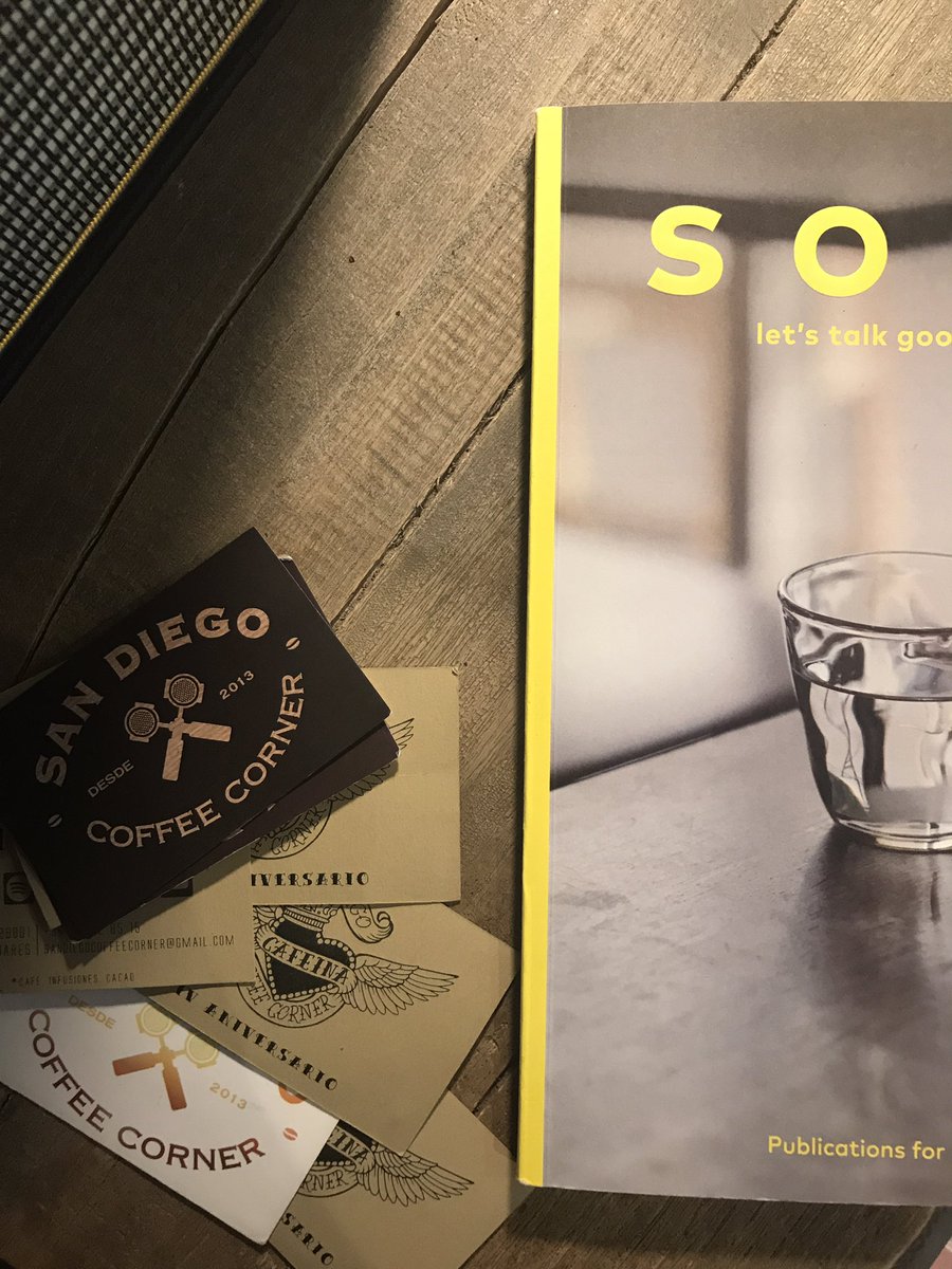 SanDiegoCoffeeC's tweet photo. Lecturas inspiradoras @solo.magazine #sdccrules #specialtycoffee #coffee #cafe #alcaladehenares #solomagazine #marshall https://t.co/4TiESoepN2