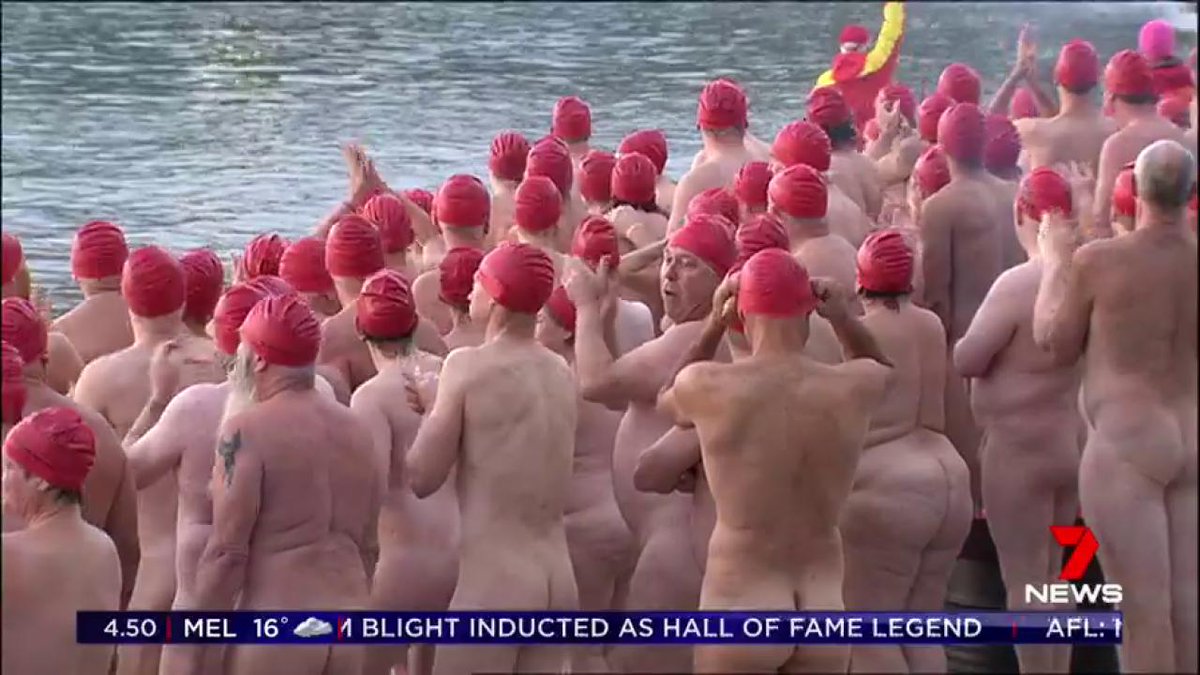 More Than A Thousand Naked Aussies Took A Dive In Chilly Waters Off