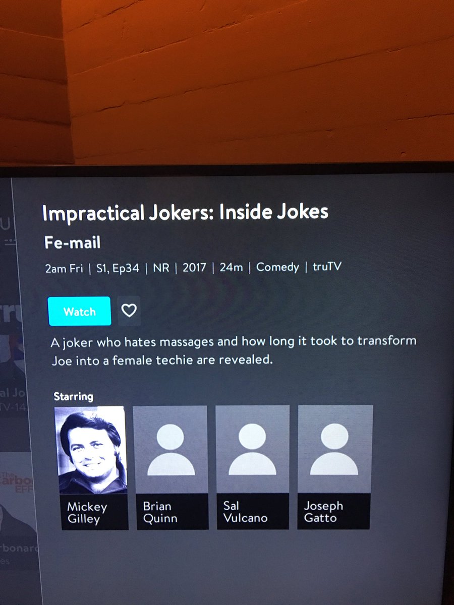 Timmayberry's tweet photo. @truTVjokers @Joe_Gatto @jamessmurray @SalVulcano @BQQuinn did Murr get cut from the show or is this a harsh punishment? @Sling https://t.co/kjJgaLrrxV