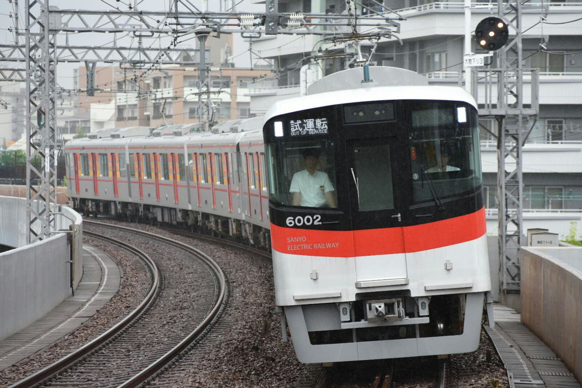 Kanku223's tweet photo. とりあえず速報版、山陽6000系阪神線内乗り入れ試運転 https://t.co/IZHXLM8ZpM