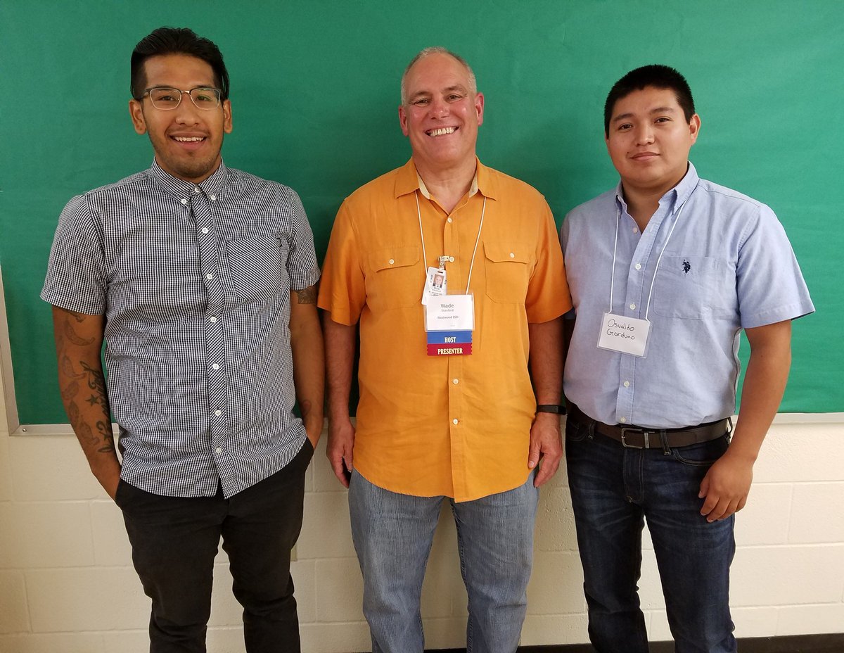 kilgorecollege's tweet photo. KC Students Steve Mena (L) & Osvaldo Garduno (R) were in a panel discussion moderated by @wadestanford during iPadpaloozaEastTx2017 on 6/15. https://t.co/PtTuDfOdd8