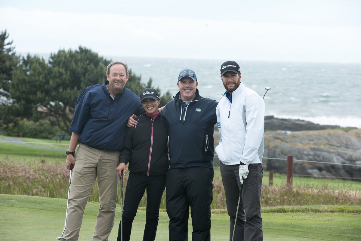 catienove's tweet photo. Super huge smile to be playing in the #PowerToGolf tourney, even with 50k winds and sideways rain! #everyonebelongsinnature #yyjcommunity https://t.co/eykqUwP3zC