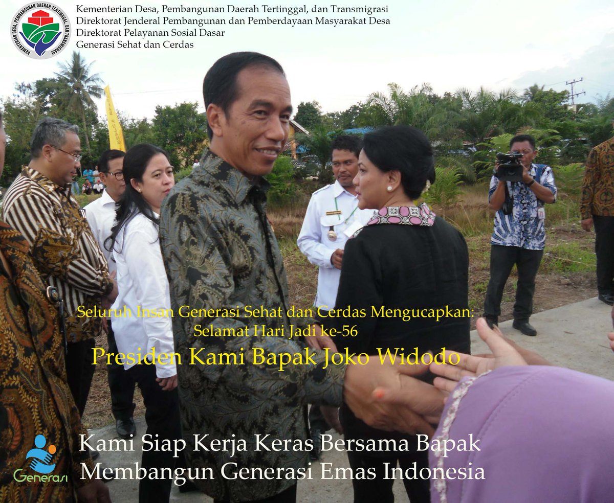 kmngenerasi's tweet photo. Selamat Ultah Pak @jokowi dr kami semua insan #GSC @EkoSandjojo @KemenDesa @AhmadErani @HanibalHamidi @1ppmd_kemendesa #Happy56thJokowi https://t.co/DfjL7hyTgR