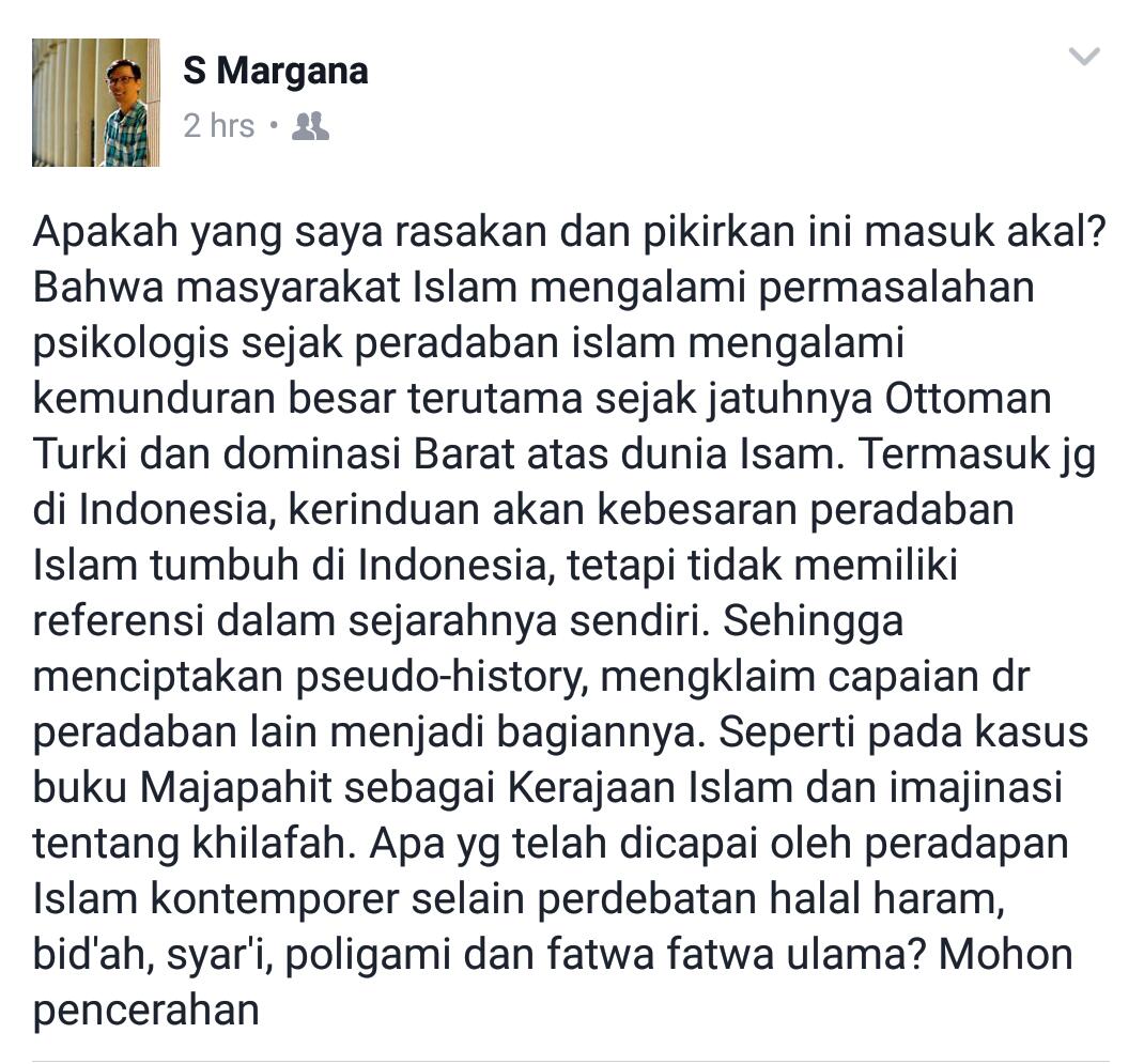 sahaL_AS's tweet photo. Refleksi makjleb ttg kemunduran peradaban Islam dari seorang dosen (via @afif_idea ). Dan kritik Prof @na_dirs thd gerakan khilafah. https://t.co/5Mkj3boDha
