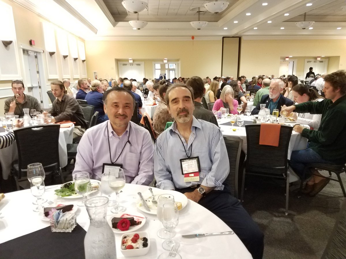 fishpassage2017's tweet photo. Drs Nakamura and Giannico at banquet during Fish Passage Conference https://t.co/cITCU0ZyPb