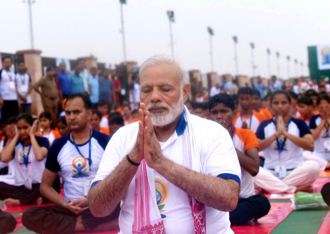 We're witnessing making of a #NewIndia when a billion+ together observe mental,social,physical &amp; spiritual well being #InternationalYogaDay