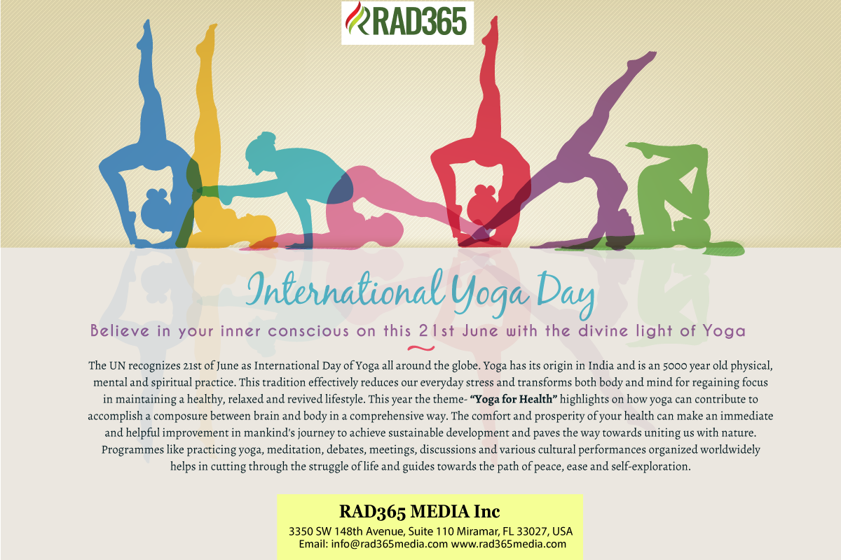 RAD365Media's tweet photo. #International Day of Yoga or commonly and unofficially referred to as #YogaDay, is celebrated annually on 21 June https://t.co/R5dErX6Ljk