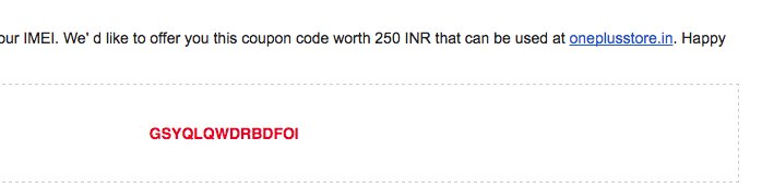 timmy_dk's tweet photo. Geez @oneplus a coupon to an Indian shop... Thanks, but really ? https://t.co/JkUHjp9CVS