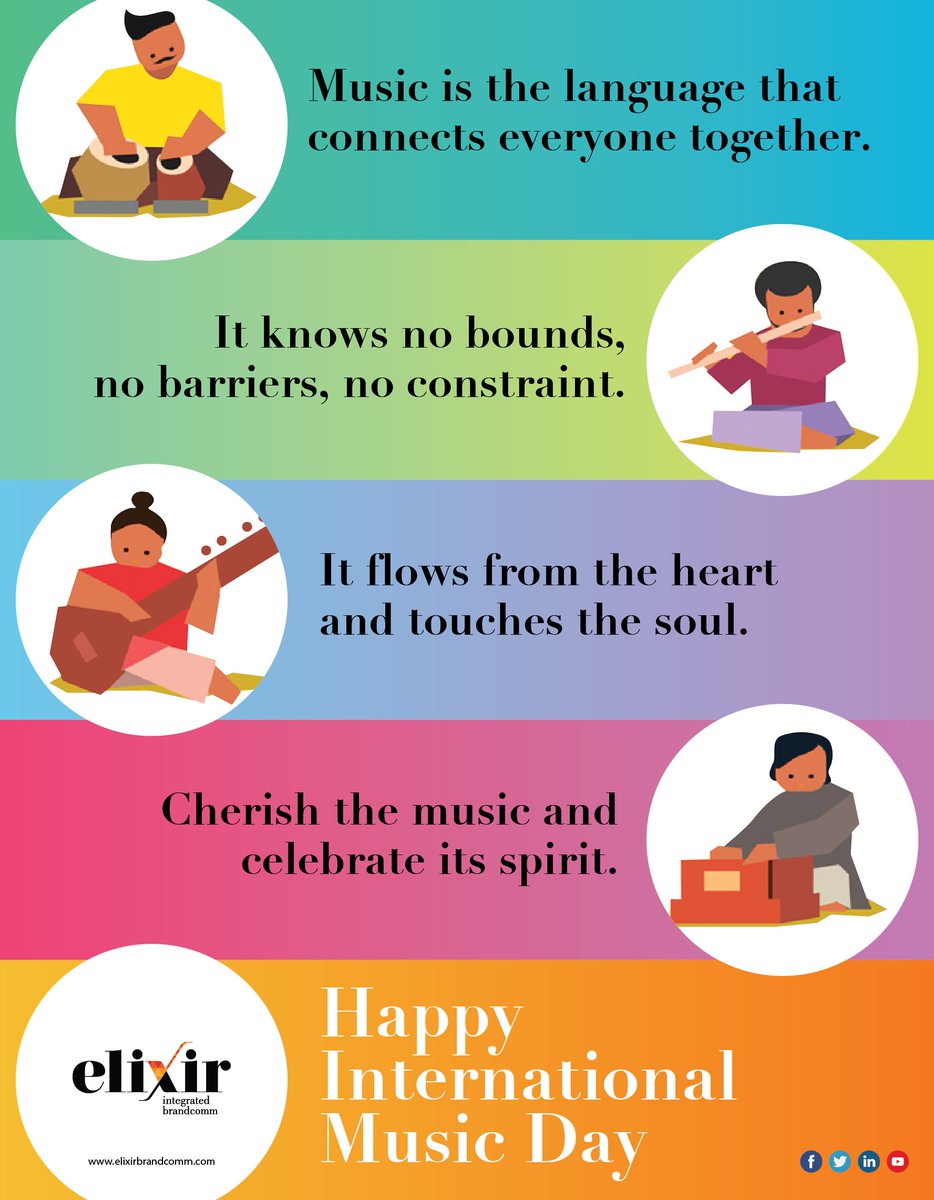 elixir_IBC's tweet photo. Happy International Music Day 😀🎤🎧🎼🎹🥁🎷🎺🎸🎻
@Harshnagda1991 @Pratik_Kolekar https://t.co/RwGdQ6O4i5