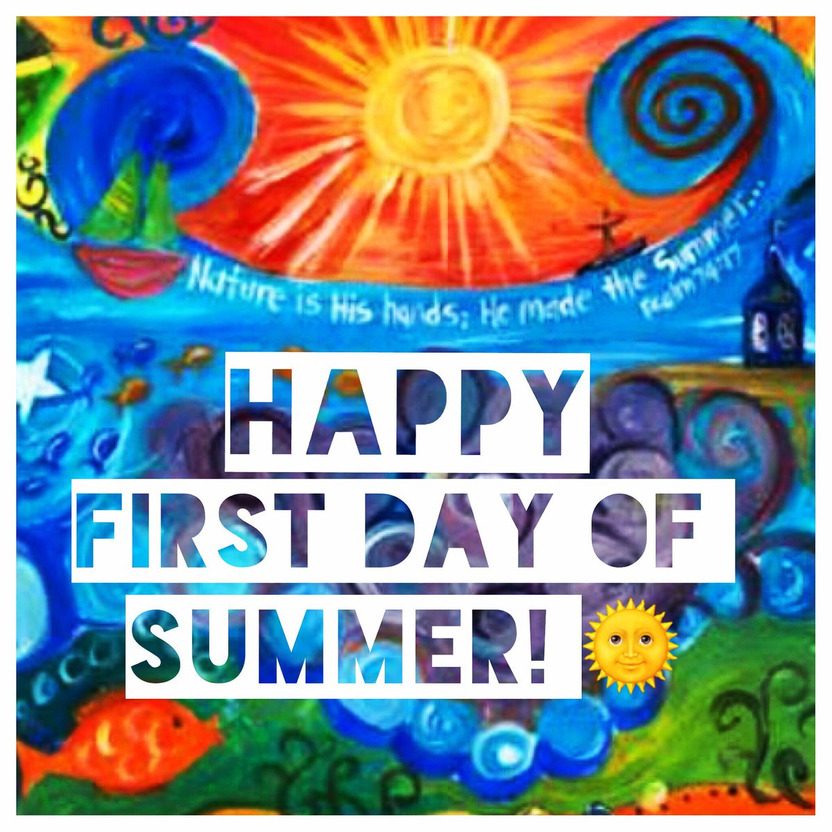 ArtofHope1's tweet photo. "Nature is His hands and He made the summer." p74 Happy first day of Summer #artofhope #inspirationalart #sunmertime https://t.co/tWkcRtv3Sr https://t.co/LvMR5F8Ucw