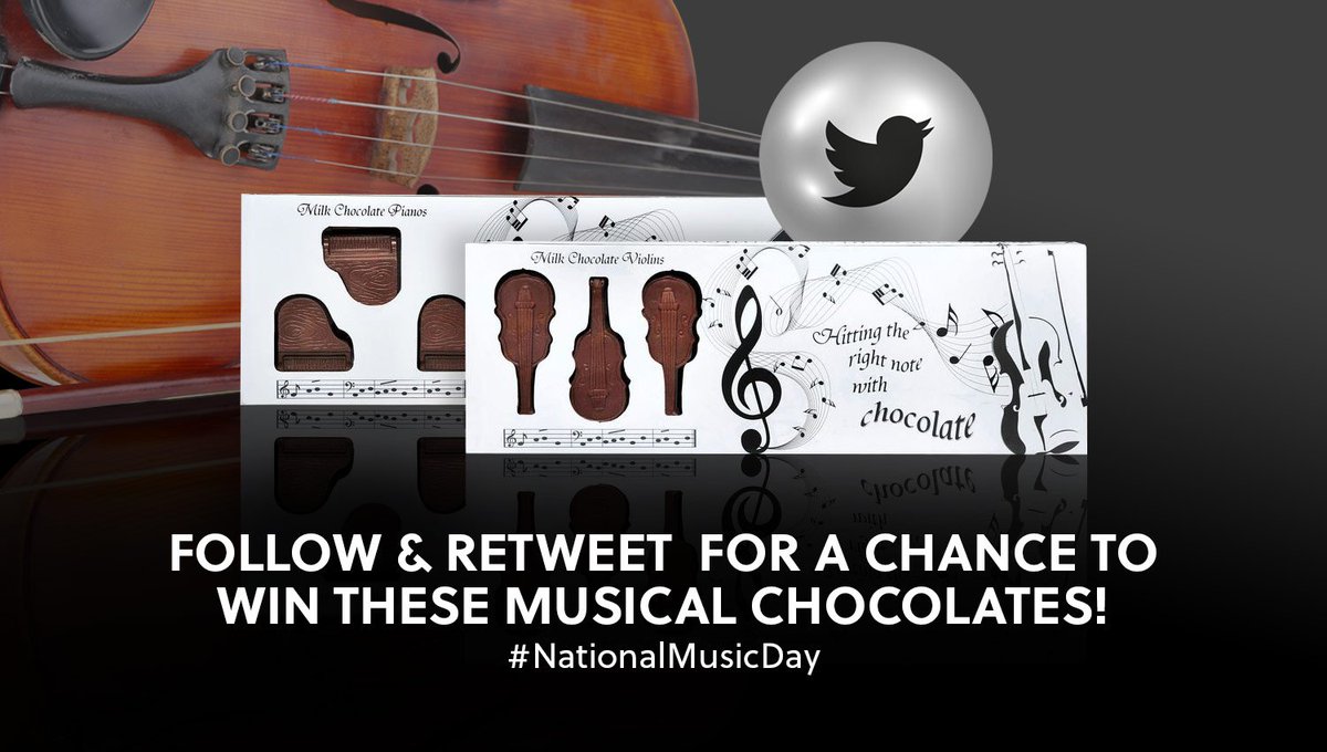 caswellsstrings's tweet image. To celebrate #NationalMusicDay we’re giving away instrument-themed chocolates! Follow and RT for a chance to #WIN #MusicDay2017