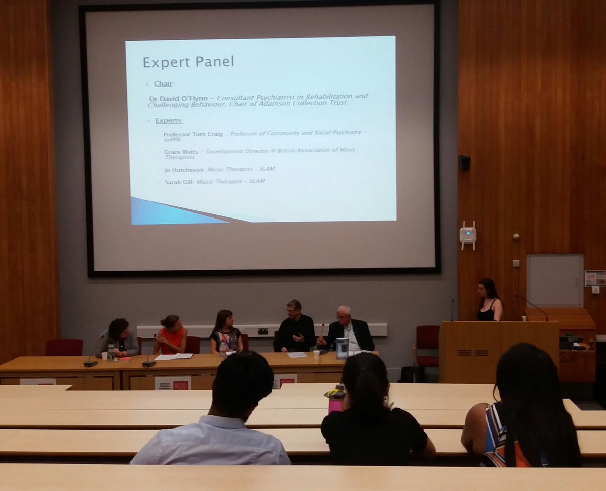 ioppnjc's tweet photo. Experts discuss @FrontPsychol #musictherapy paper @KingsIoPPN @MaudsleyDocs #journalcub with @ACTchair @Grace_Watts_ https://t.co/BMd7HCyF05 https://t.co/yB59QyNYfx