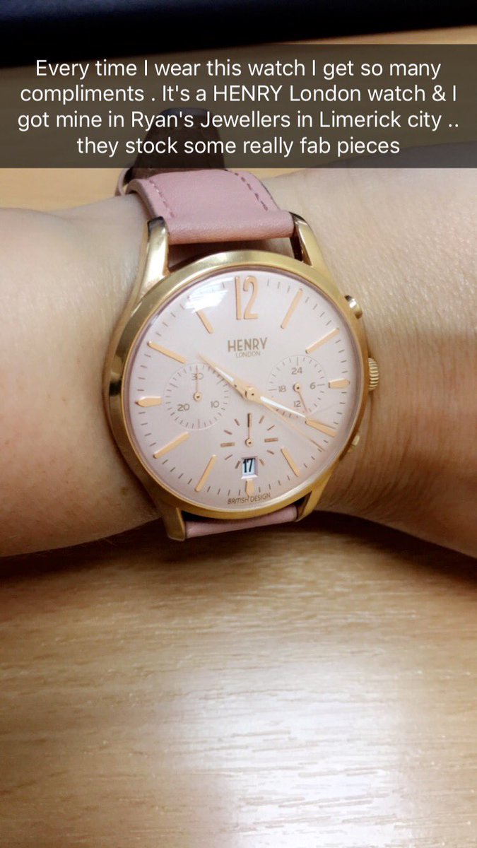 CalmDriven101's tweet photo. Just stopped 3 times in my local shop being asked about this #watch from @RyansJewellers #snapchat un #bloggerclarewth #ibba17 #Limerick https://t.co/c7ef75qjq4