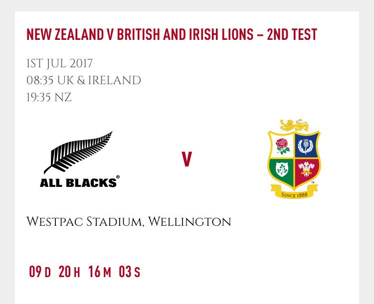 bearandbillet's tweet image. Happy Wednesday!
Don't forget we are taking bookings for the below British Lions fixtures!
#britishlions #getbookedin