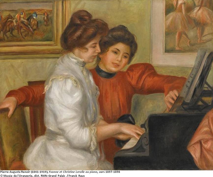 MuseeOrangerie's tweet photo. Le saviez-vous? Dans cette œuvre de Renoir figurent 2 tableaux de Degas: "Avant la course" et "Danseuses sous un arbre" #MusicMW #MuseumWeek https://t.co/009eXCWPmD