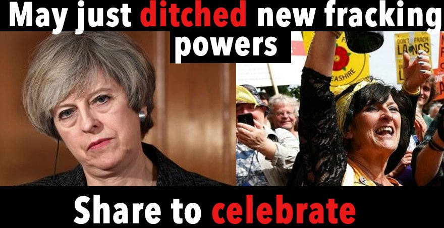 Need some good news? A law giving government the power to push fracking on local councils was expected in #QueensSpeech - it's been ditched!