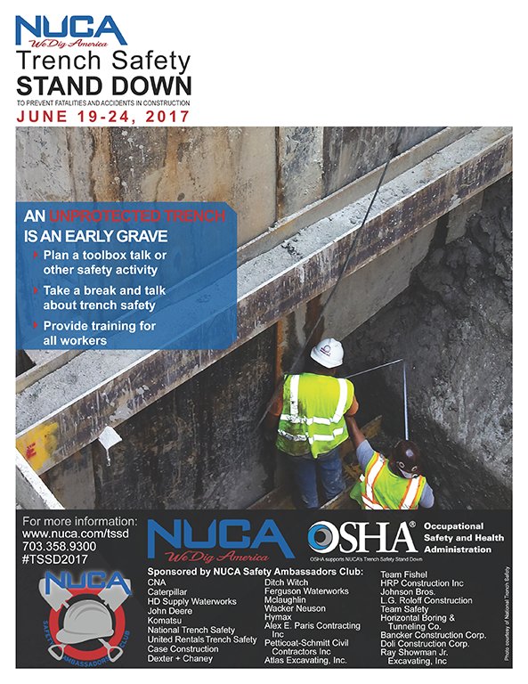 AGC_Colorado's tweet photo. @AGC_Colorado commemorates @OSHA_DOL @NUCA_National Trench Safety Stand Down 6/19-6/24 #SafetyFirst #TheMoreYouKnow #TSSD2017 #construction https://t.co/xJNk8KiFyy
