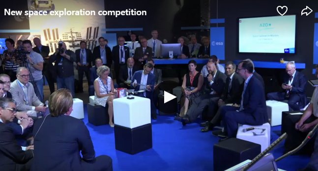 Replay: Launching a new Space Exploration Masters to encourage innovation &amp; tech transfer ideas #spacebourget #PAS17 esa.int/spaceinvideos/…