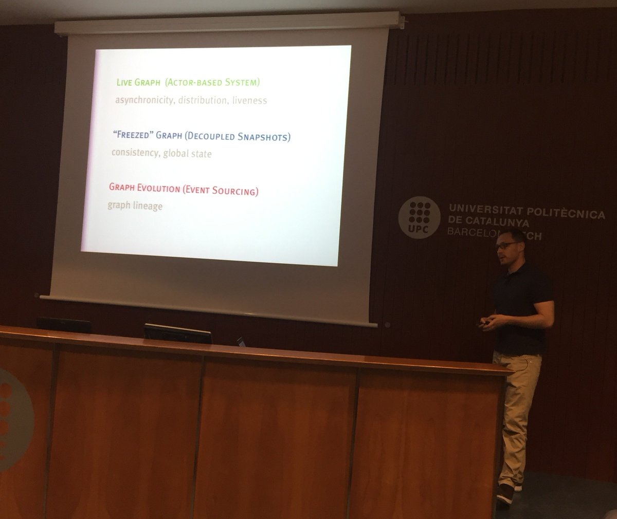 vs_uulm's tweet photo. .@b_erb introducing the @chronograph_p'latform for event-sourced graph computing at @ACM_DEBS. #debs2017
Paper: https://t.co/xrcGv4H9by https://t.co/WK9uDZMr1G