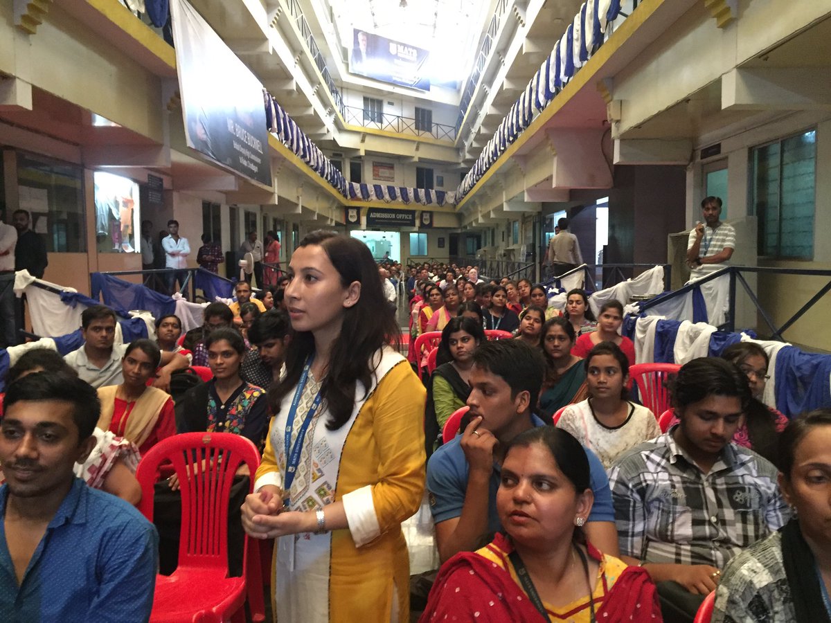 mainakde's tweet photo. .@Bruce_Bucknell in lively interaction with #MATSUniversity Students Discussed: #IndiaUK #UK&World #Tech #Culture #Equality @UKinIndia 1/2 https://t.co/78Xmnxsza9
