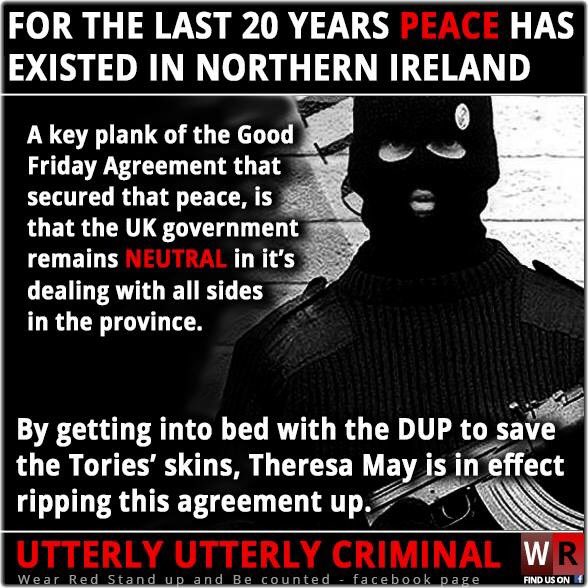 Rachael_Swindon's tweet photo. #MyGovernmentWill happily risk peace and stability in Northern Ireland to ensure they can continue to destroy Britain. https://t.co/VlK0gGipmA