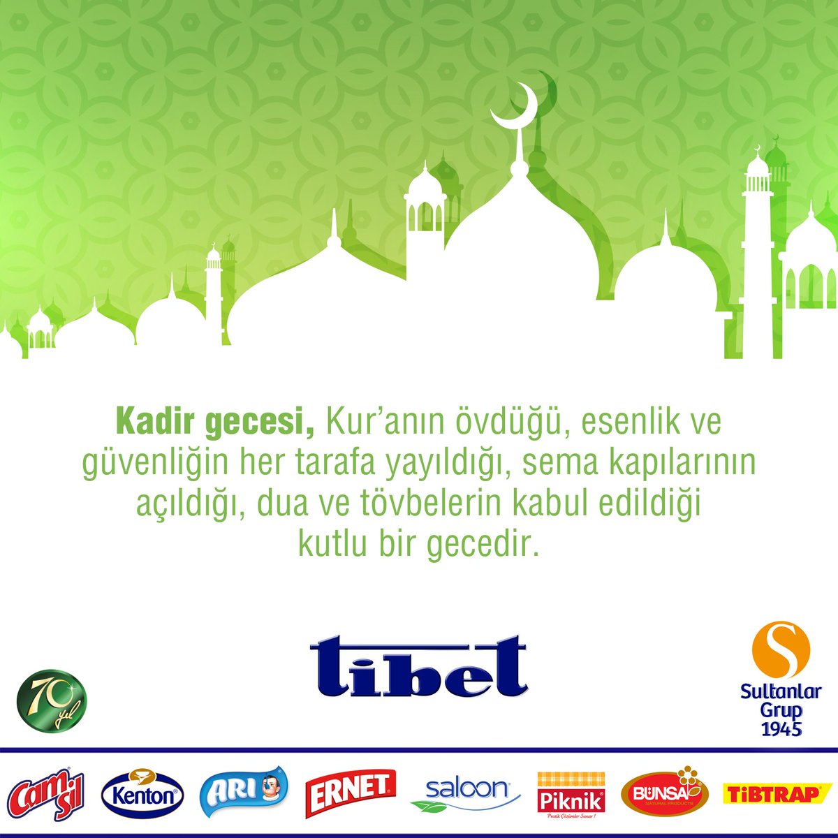 Bu mübarek gecede, sevdiklerimiz ve afiyetle dolu Ramazan Bayramı sofralarına erişmeyi diliyoruz. Kadir Gecemiz mübarek olsun!