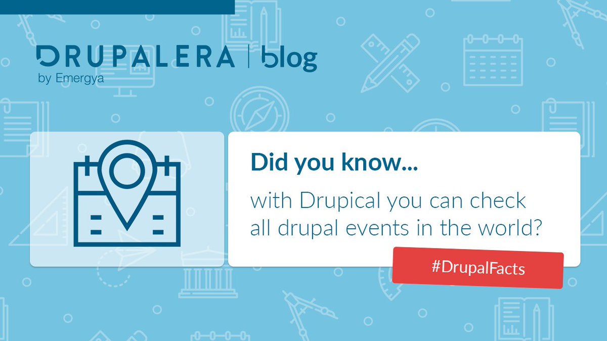 ladrupalera's tweet photo. [#EVENTS] 🗓 Do not miss any #Drupal meet up! 💬 Wherever you are... #bedrupal https://t.co/7uUi2thlSQ #Drupaldev #Devops #Drupalfacts https://t.co/ZRJA06zqy5