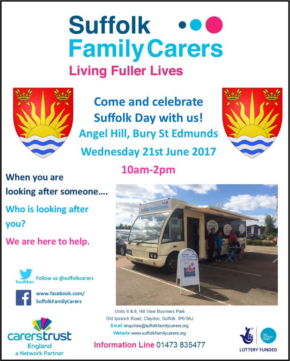 suffolkcarers's tweet photo. @BBCSuffolk #sfcbus 🚌checks done, Bury St Edmunds here we come! Happy #suffolkday everyone! Come & give us a cheer on Angel Hill 10am-2pm https://t.co/aGw59lLIDe