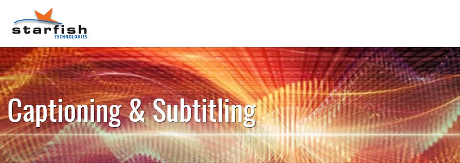 StarfishTech's tweet image. Experts in #Captioning and #Subtitling - learn more: bit.ly/2gIeLp9 #FileQC #FileEmbedding #LiveTeletextDecoding #SubtitleRouting