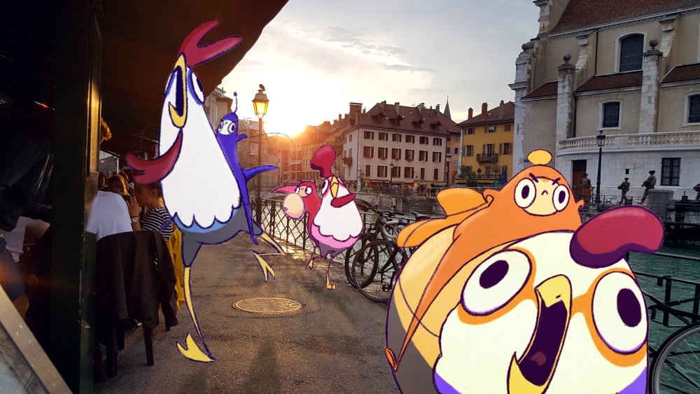 HELLO_SMOSHMOSH's tweet photo. woaahh #annecy2017 was the best! #spacecocks in #competition <3 who took our stickers?? make sure to vote https://t.co/MJQbKVQy0R #animation https://t.co/8NBBHoqW6M