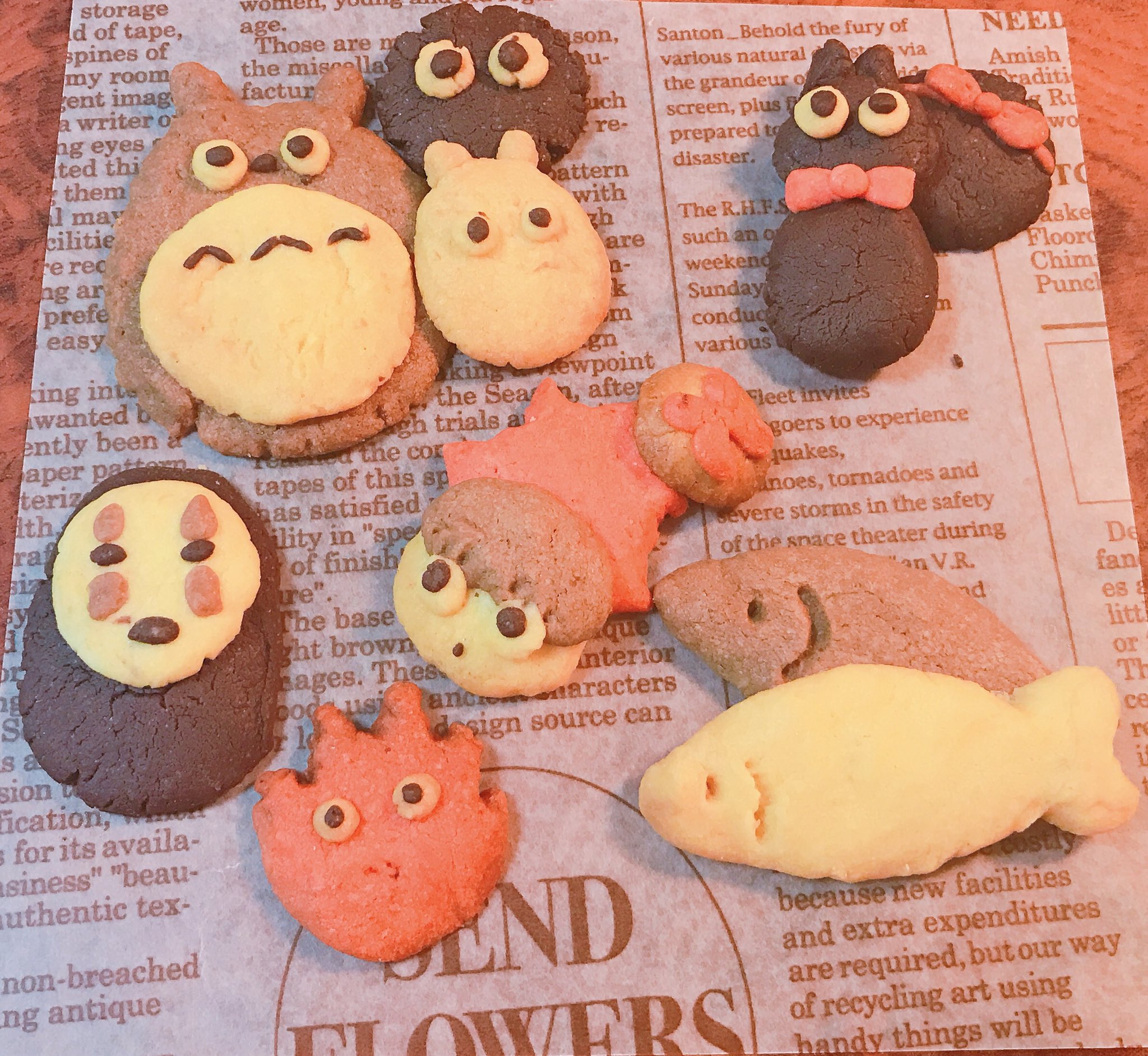 Kira お菓子 料理 On Twitter ジブリクッキー好評だった嬉しい 手間かけて作ったかいあったな お菓子作り クッキー キャラクタークッキー ジブリ