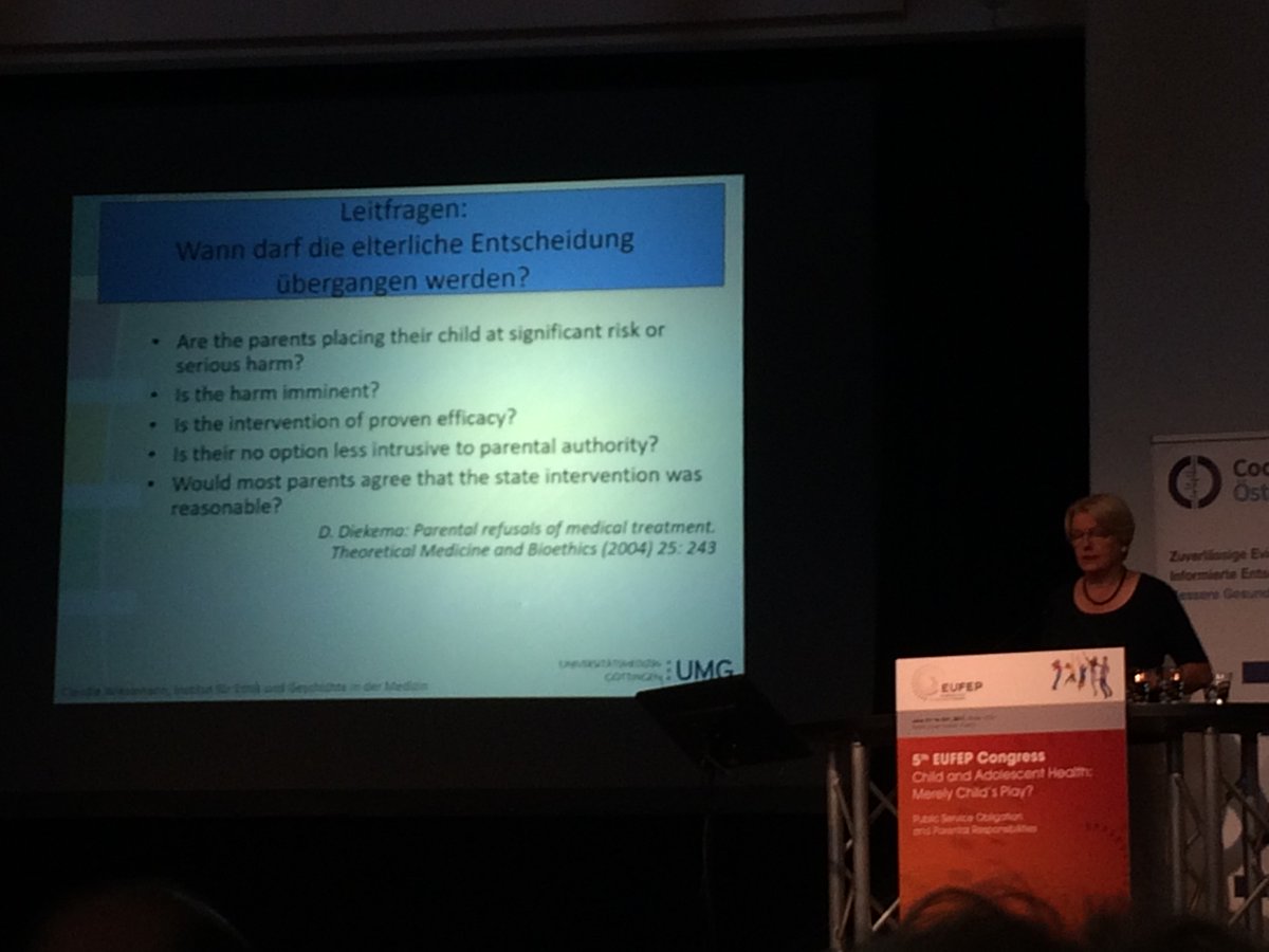 Claudia Wieesmann über ethische Maßgaben für ein Eingreifen in die Eltern-Kind-Beziehung #EUFEP2017