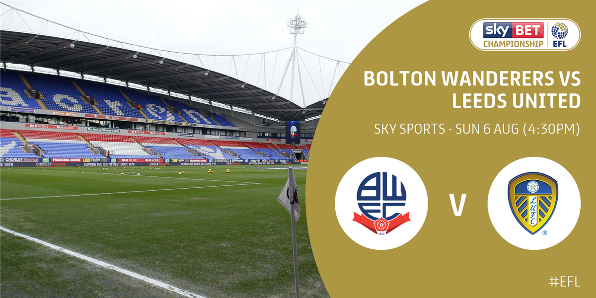 SkyBetChamp's tweet photo. TV GAME: @OfficialBWFC v @LUFC has been chosen for live @SkySports coverage on Sunday 6th August. https://t.co/O3FtWYFFEV