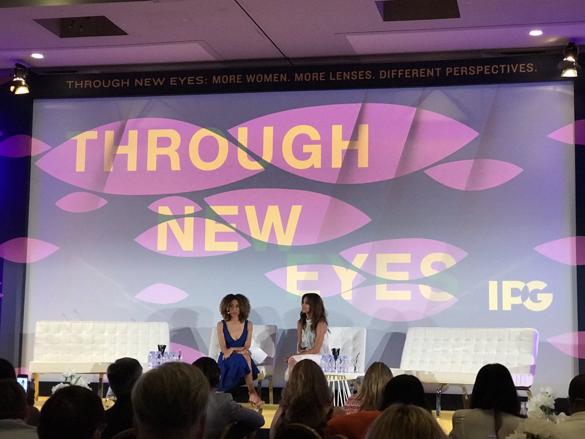 _GiftofGab_'s tweet photo. Two of the best in their fields @ElaineWelteroth & @halleberry discussing need 4 women of color in decision making positions #IPGCannes2017 https://t.co/S7UPHTXOKo