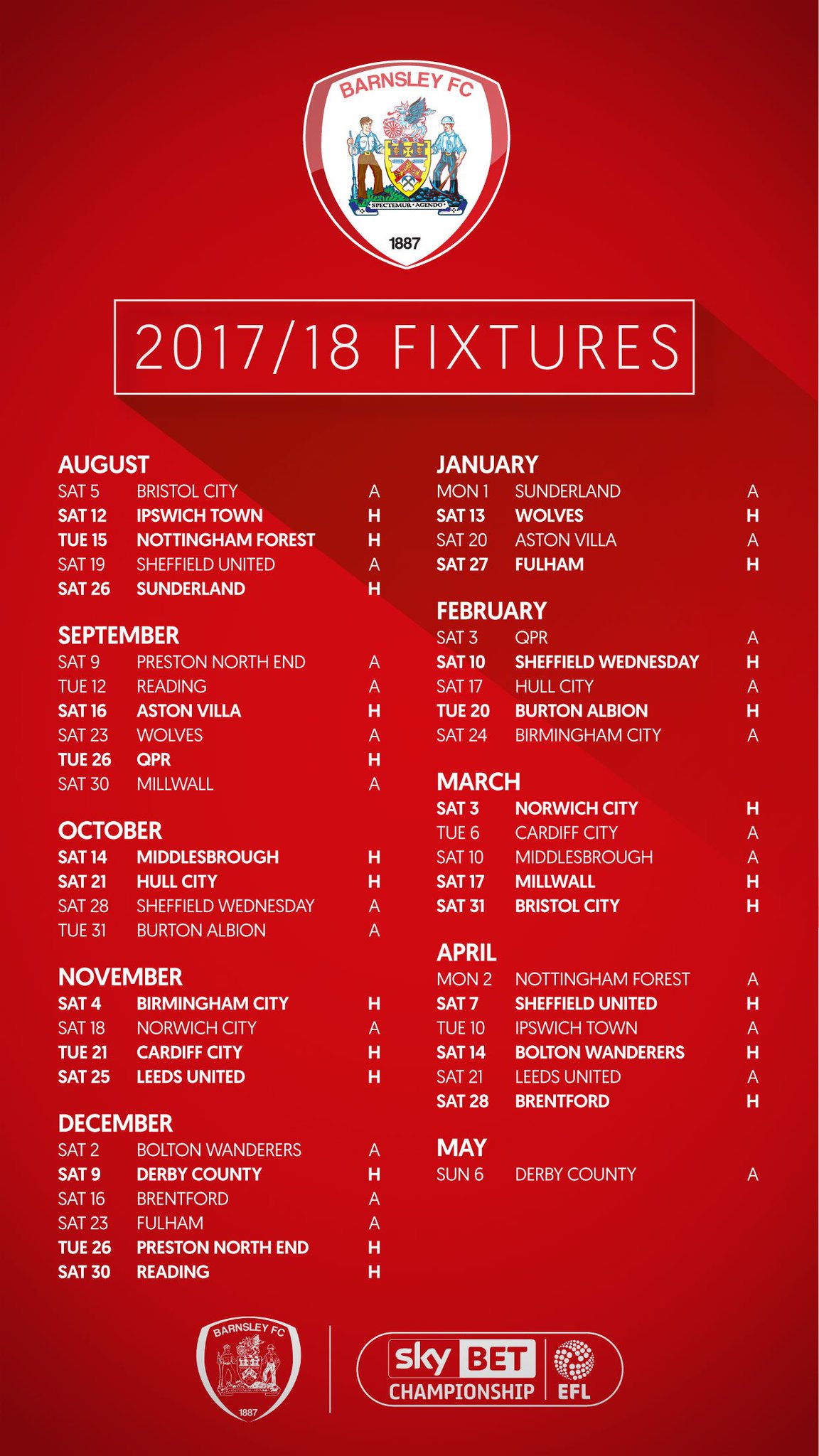 Barnsley FC on X FIXTURES A useful mobile tablet sized plan of our 2017 18 SkyBetChamp fixtures COYR https t d22iK8BuCi X
