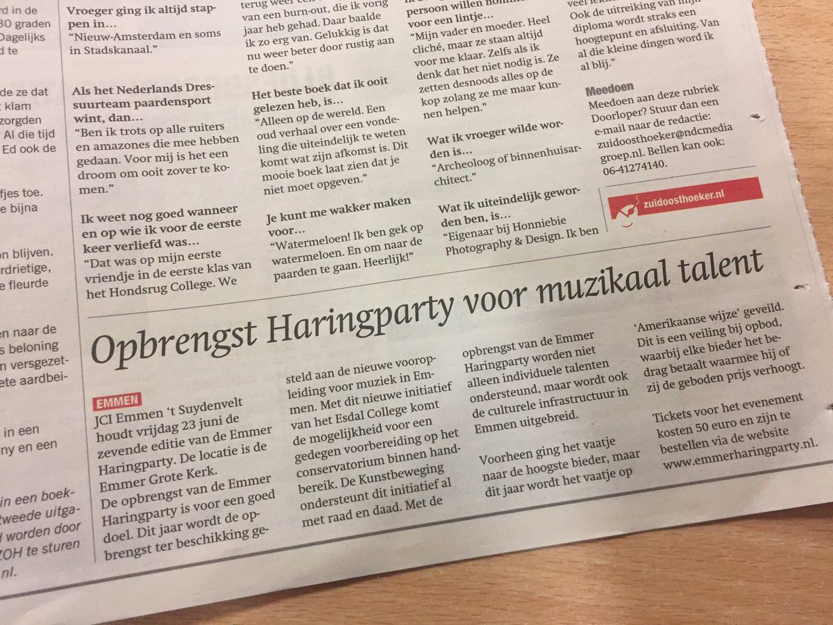 Emmer Haringparty volop in de media! 😃 Heb jij je kaarten al besteld? emmerharingparty.nl