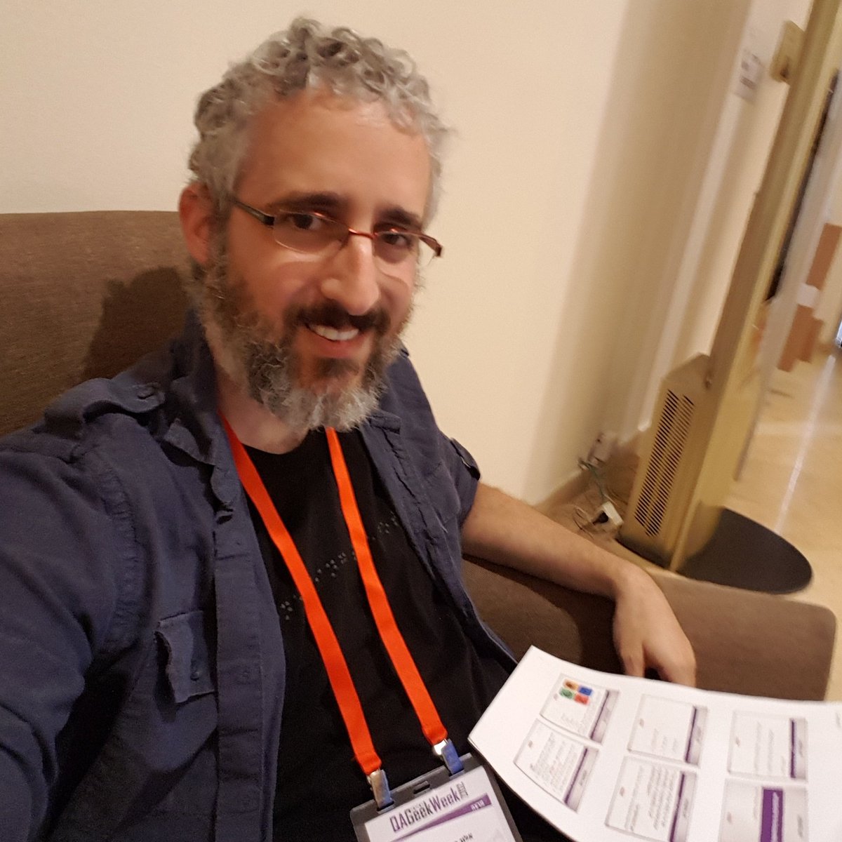 Me sitting at the conference hotel.