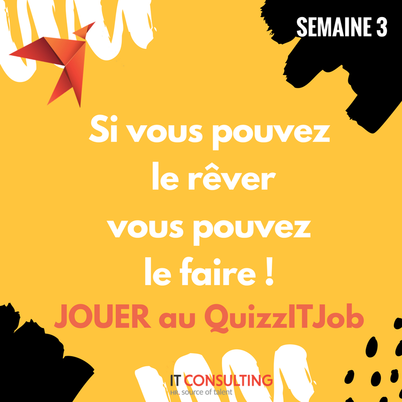 happITalent's tweet photo. [QuizzITJob] J-4 avant la fin du quizz HR-IT consulting  #tech #IT #Job #festival #HappITalent https://t.co/VutQ57Vb9x