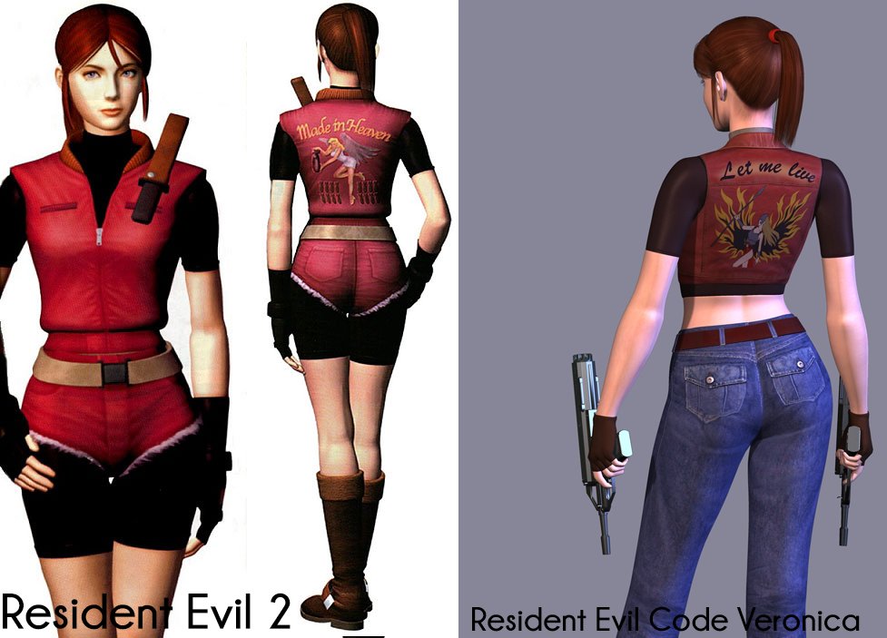 VGF Gamers on X: Claire Redfield's jackets from Resident Evil 2 and Code  Veronica are references to the band Queen.  / X