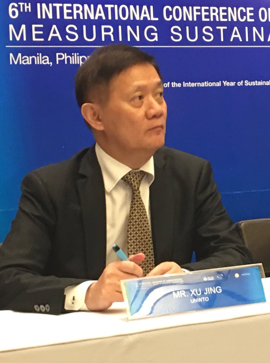 TravelUpdatePH's tweet photo. "My key word in coming to the Philippines is "happiness." Xu Jing, reg. dir. for APac #UNWTO #IY2017 #UNWTOData #measuringsustainabletourism https://t.co/ObHHTgMITg