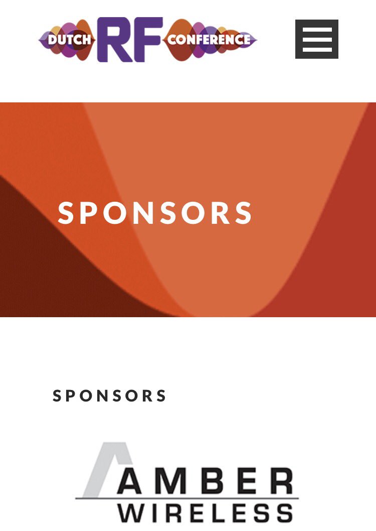 OpitzOliver's tweet photo. #AMBERwireless sponsors Dutch RF Conference https://t.co/vIEFyuF88j @we_online https://t.co/rF5MjMgGVY