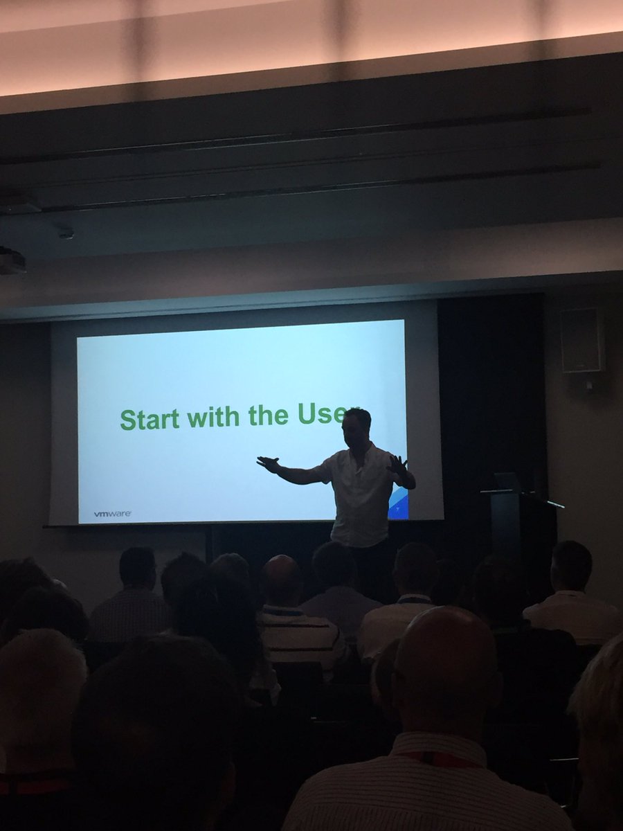 Neatamos's tweet image. #startwiththeuser Our awesome CTO @JoeBaguley  telling it like it is 🙋🏼#VMware